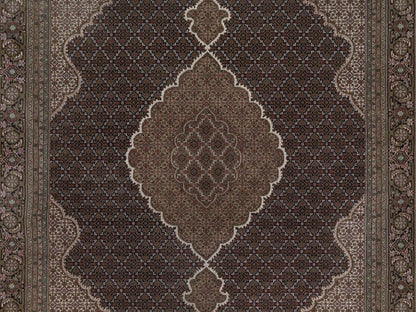 Tabriz hand-knotted wool rug in Black, 8'9" x 12', SKU O092696 (view 8)