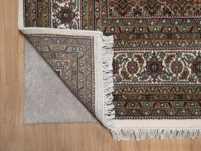 Tabriz hand-knotted wool rug in Ivory, 8' x 9'10", SKU O092697 (view 4)