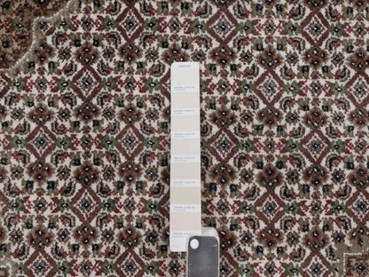 Tabriz hand-knotted wool rug in Ivory, 8' x 9'10", SKU O092697 (view 7)