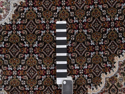 Tabriz hand-knotted wool rug in Black, 7'11" x 10'2", SKU O092698 (view 7)