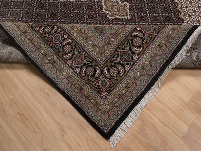 Tabriz hand-knotted wool rug in Black, 9' x 12', SKU O092700 (view 6)
