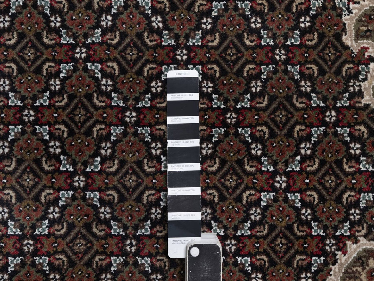 Tabriz hand-knotted wool rug in Black, 9' x 12', SKU O092700 (view 7)