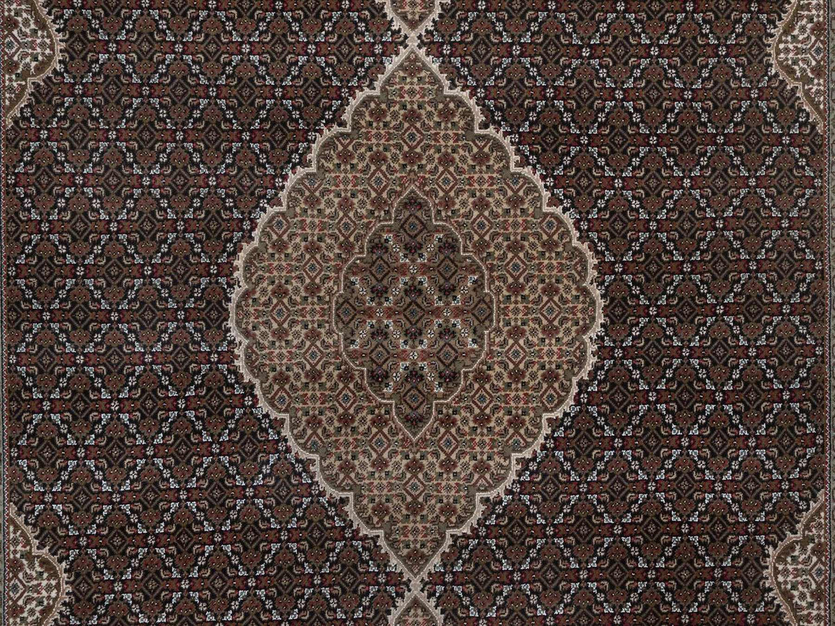 Tabriz hand-knotted wool rug in Black, 9' x 12', SKU O092700 (view 8)
