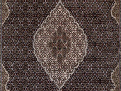Tabriz hand-knotted wool rug in Black, 7'10" x 10', SKU O092701 (view 8)