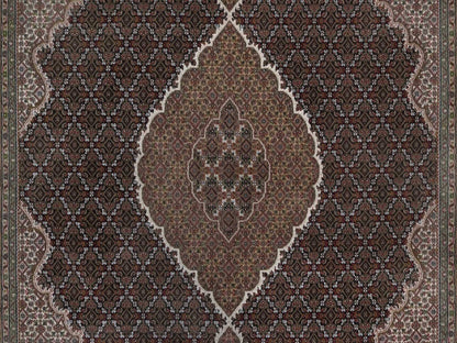 Tabriz hand-knotted wool rug in Black, 7'11" x 9'11", SKU O092703 (view 8)