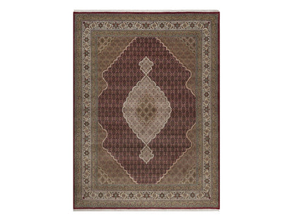Tabriz hand-knotted wool rug in Red, 8'11" x 12'2", SKU O092704