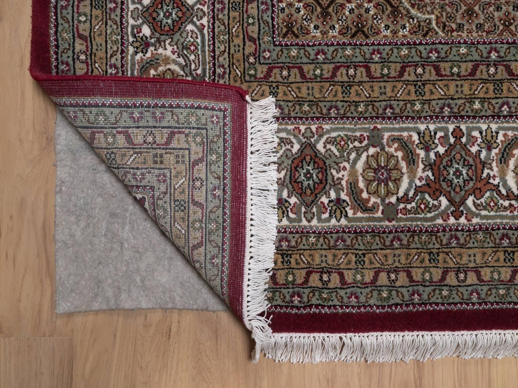 Tabriz hand-knotted wool rug in Red, 8'11" x 12'2", SKU O092704 (view 4)
