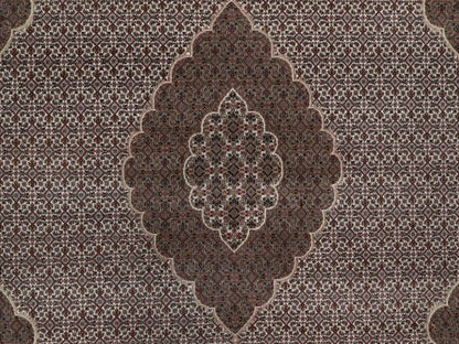Tabriz hand-knotted wool rug in Ivory, 9'11" x 14'1", SKU O092705 (view 8)