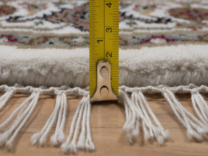 Tabriz hand-knotted wool rug in Ivory, 3'4" x 3'4", SKU O092706 (view 7)