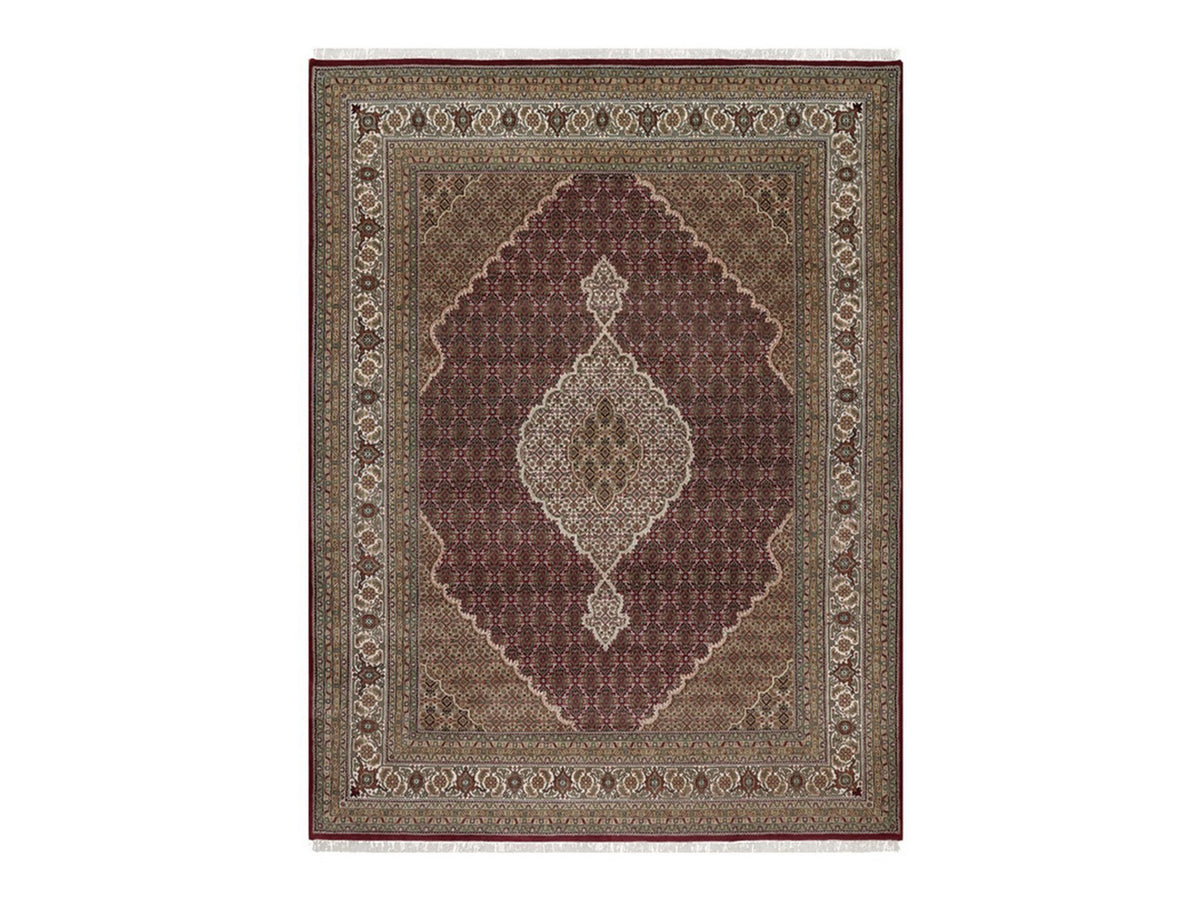 Tabriz hand-knotted wool rug in Red, 7'10" x 10'3", SKU O092708