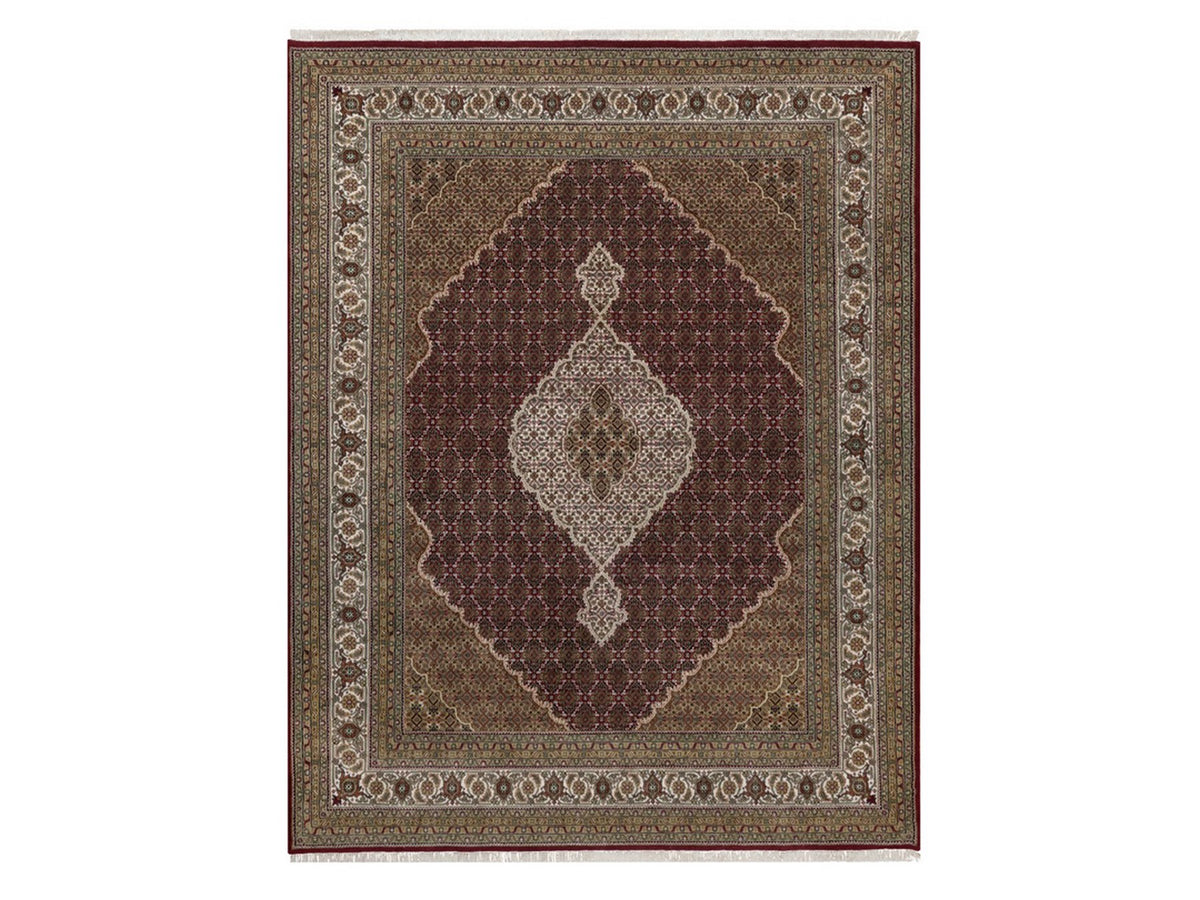 Tabriz hand-knotted wool rug in Red, 7'11" x 10'2", SKU O092709