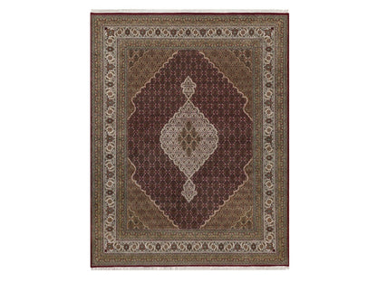 Tabriz hand-knotted wool rug in Red, 7'11" x 10'2", SKU O092709