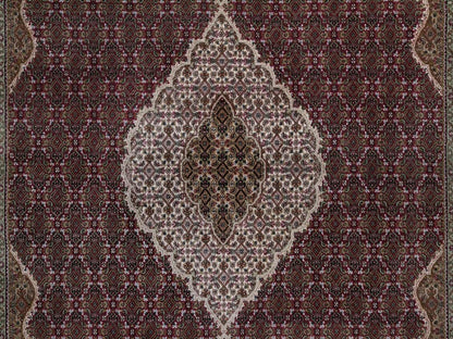 Tabriz hand-knotted wool rug in Red, 7'11" x 10'2", SKU O092709 (view 8)