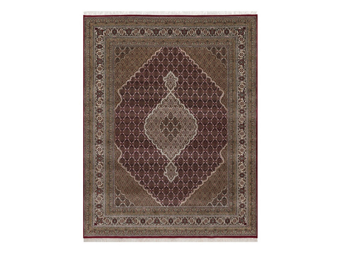 Tabriz hand-knotted wool rug in Red, 7'9" x 9'11", SKU O092710