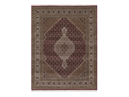 Tabriz hand-knotted wool rug in Red, 7'9" x 9'11", SKU O092710
