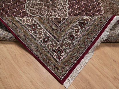 Tabriz hand-knotted wool rug in Red, 7'9" x 9'11", SKU O092710 (view 6)