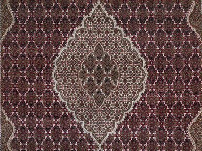 Tabriz hand-knotted wool rug in Red, 7'9" x 9'11", SKU O092710 (view 8)