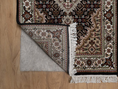 Tabriz hand-knotted wool rug in Black, 1'11" x 3'1", SKU O092715 (view 3)