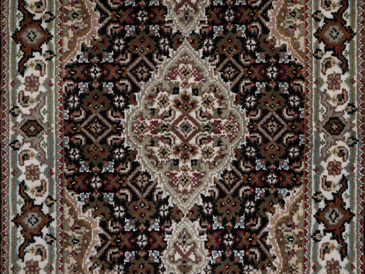 Tabriz hand-knotted wool rug in Black, 1'11" x 3', SKU O092716 (view 5)