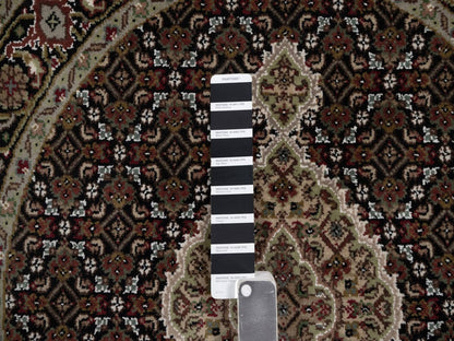 Tabriz hand-knotted wool rug in Black, 3'5" x 3'5", SKU O092718 (view 4)