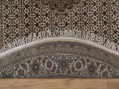 Tabriz hand-knotted wool rug in Ivory, 6' x 6', SKU O092720 (view 3)