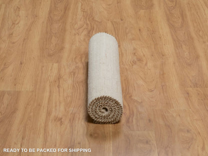 Gabbeh Modern / Contemporary hand-knotted wool rug in Ivory, 2'3" x 4'5", SKU O092722 (view 6)