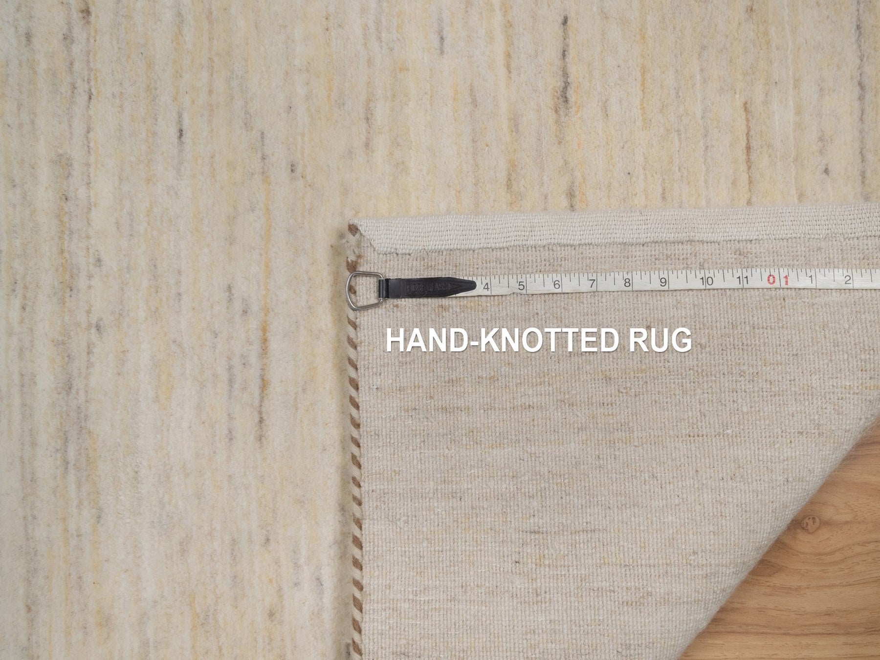 Gabbeh Modern / Contemporary hand-knotted wool rug in Ivory, 2'3" x 4'5", SKU O092723 (view 8)