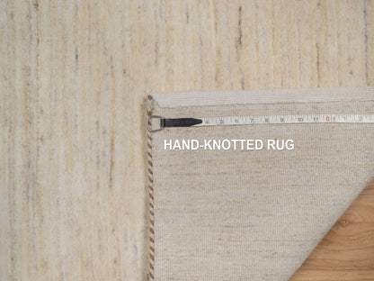 Gabbeh Modern / Contemporary hand-knotted wool rug in Ivory, 2'3" x 4'5", SKU O092723 (view 8)