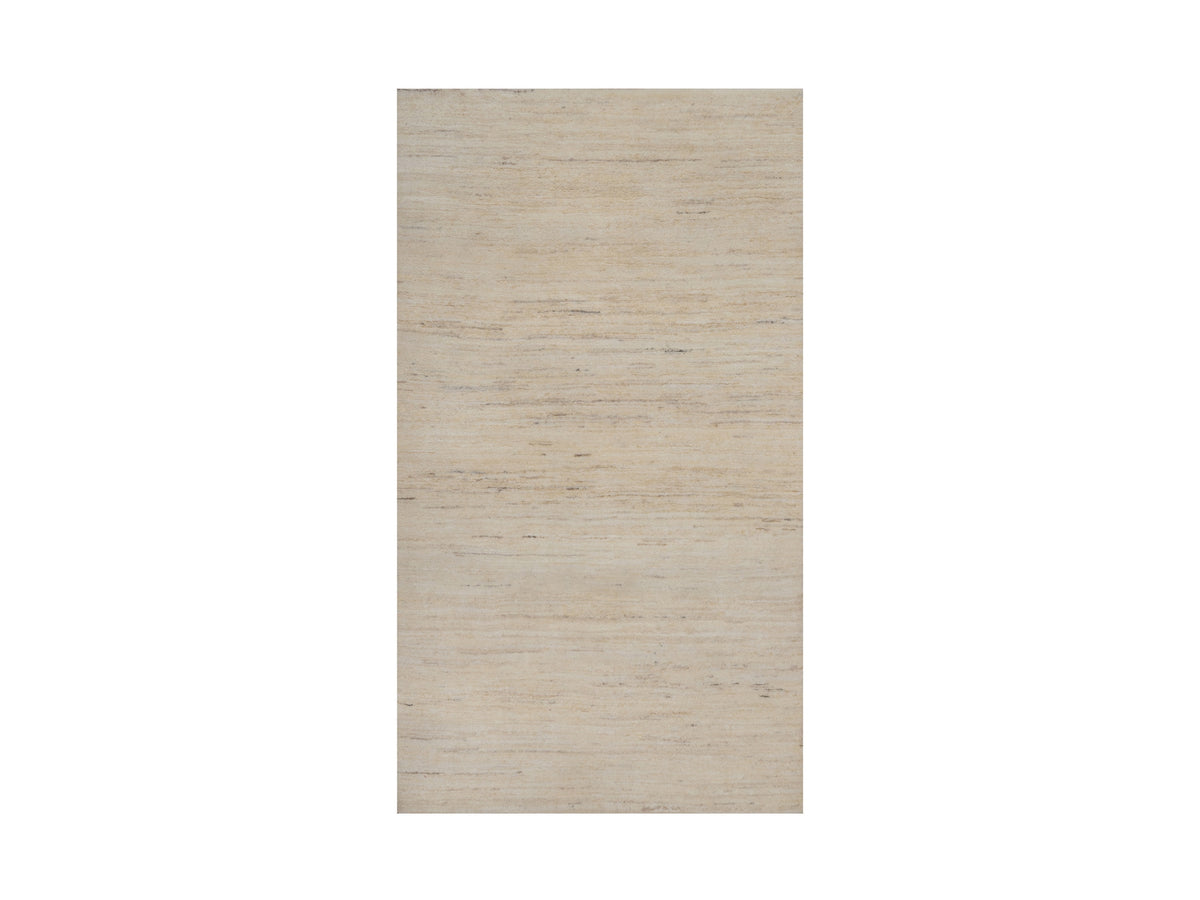 Gabbeh Modern / Contemporary hand-knotted wool rug in Ivory, 2'11" x 5'2", SKU O092729
