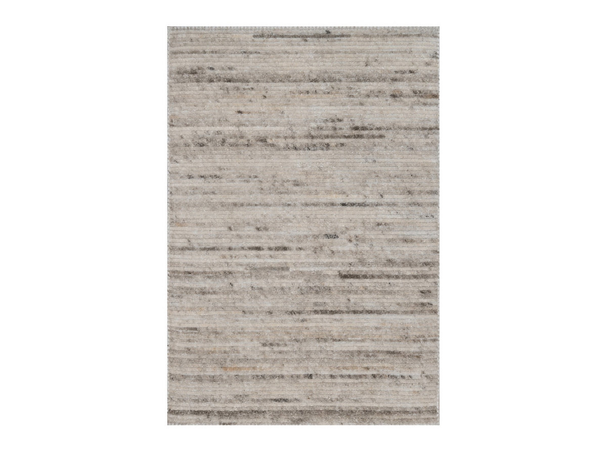 Modern / Contemporary hand-knotted polyester rug in Ivory, 2' x 3', SKU O092733