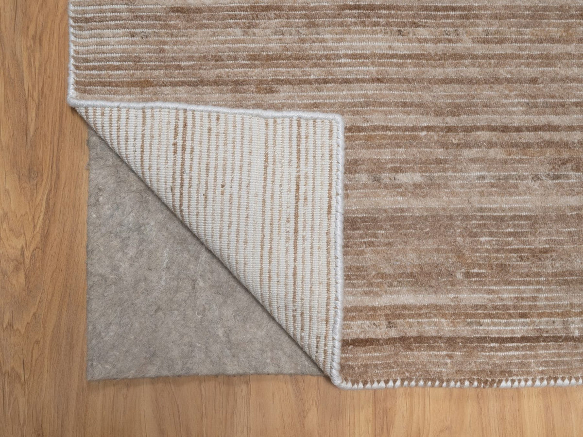 Modern / Contemporary hand-knotted polyester rug in Brown, 2' x 3', SKU O092735 (view 3)