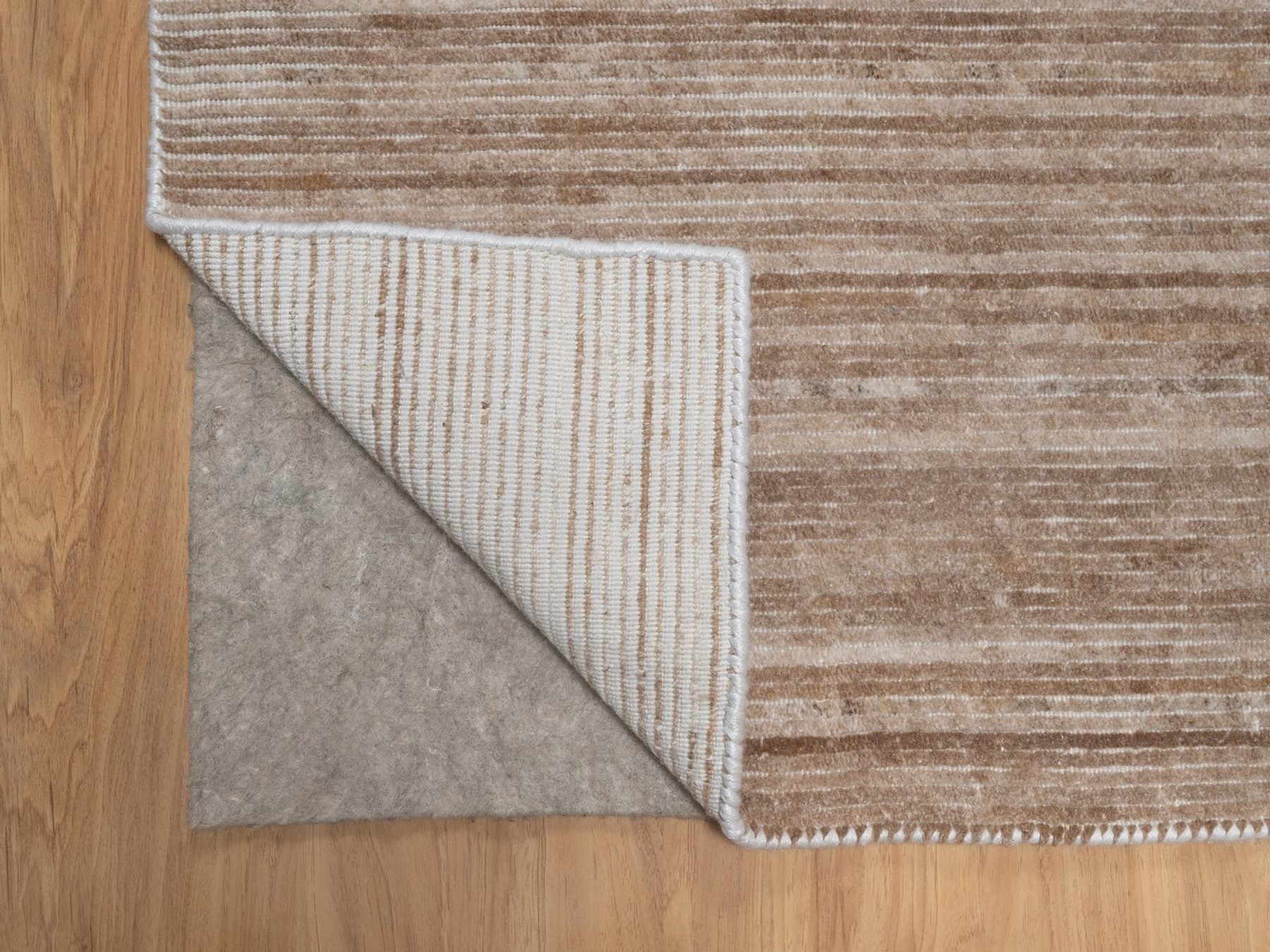 Modern / Contemporary hand-knotted polyester rug in Brown, 2' x 3', SKU O092737 (view 3)
