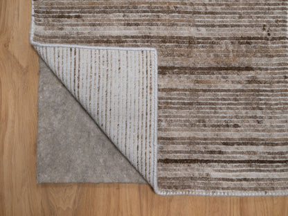 Modern / Contemporary hand-knotted polyester rug in Brown, 2' x 3', SKU O092739 (view 3)