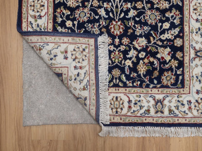 Nain hand-knotted wool/silk runner in Blue, 2'9" x 14', SKU O092740 (view 3)