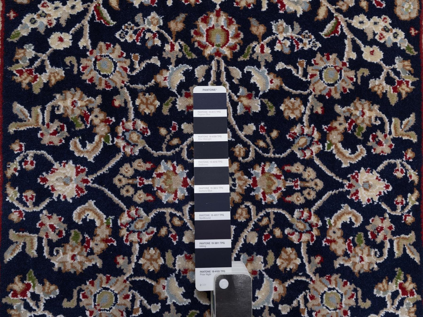 Nain hand-knotted wool/silk runner in Blue, 2'9" x 14', SKU O092740 (view 4)