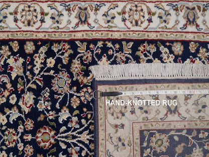 Nain hand-knotted wool/silk runner in Blue, 2'9" x 14', SKU O092740 (view 8)