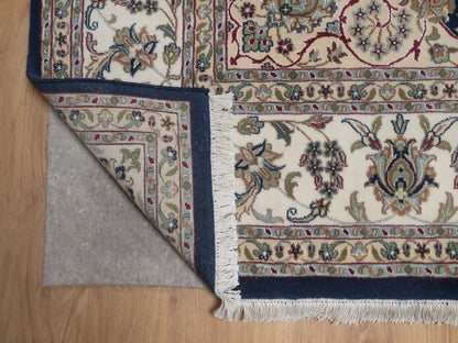 Nain hand-knotted wool/silk rug in Blue, 8' x 10', SKU O092741 (view 4)