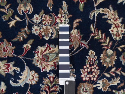Nain hand-knotted wool/silk rug in Blue, 8' x 10', SKU O092741 (view 7)
