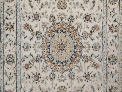 Nain hand-knotted wool/silk runner in Ivory, 2'7" x 12'2", SKU O092742 (view 5)