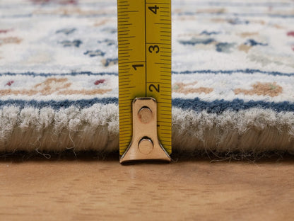 Nain hand-knotted wool/silk runner in Ivory, 2'7" x 12'2", SKU O092742 (view 7)