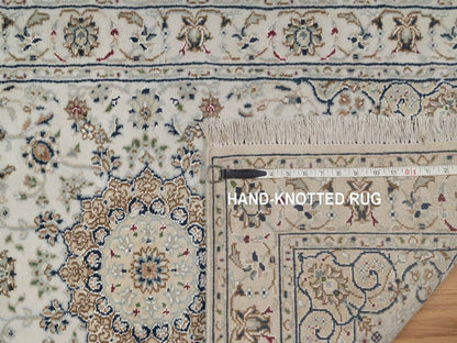Nain hand-knotted wool/silk runner in Ivory, 2'7" x 12'2", SKU O092742 (view 8)