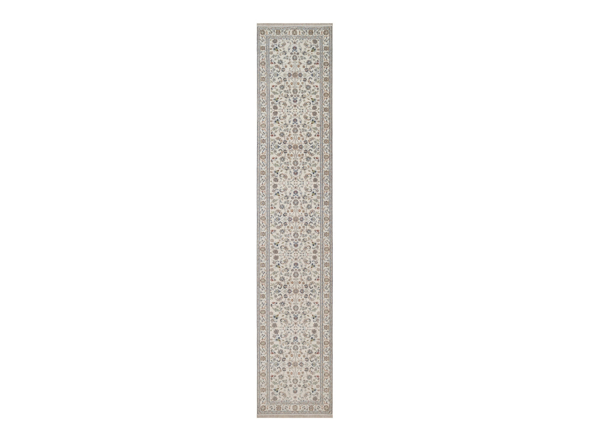 Nain hand-knotted wool/silk runner in Ivory, 2'9" x 14'5", SKU O092743