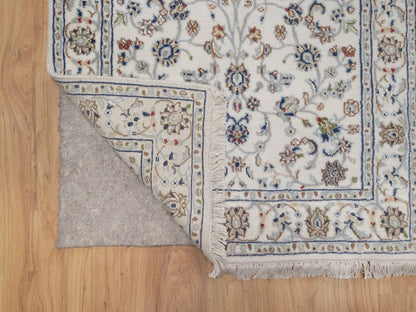 Nain hand-knotted wool/silk runner in Ivory, 2'9" x 14'5", SKU O092743 (view 3)