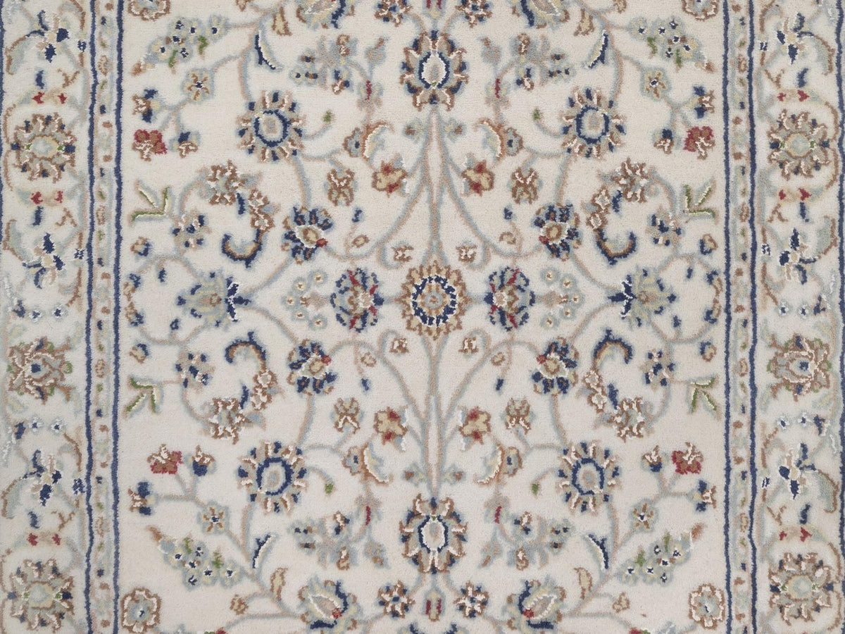 Nain hand-knotted wool/silk runner in Ivory, 2'9" x 14'5", SKU O092743 (view 5)