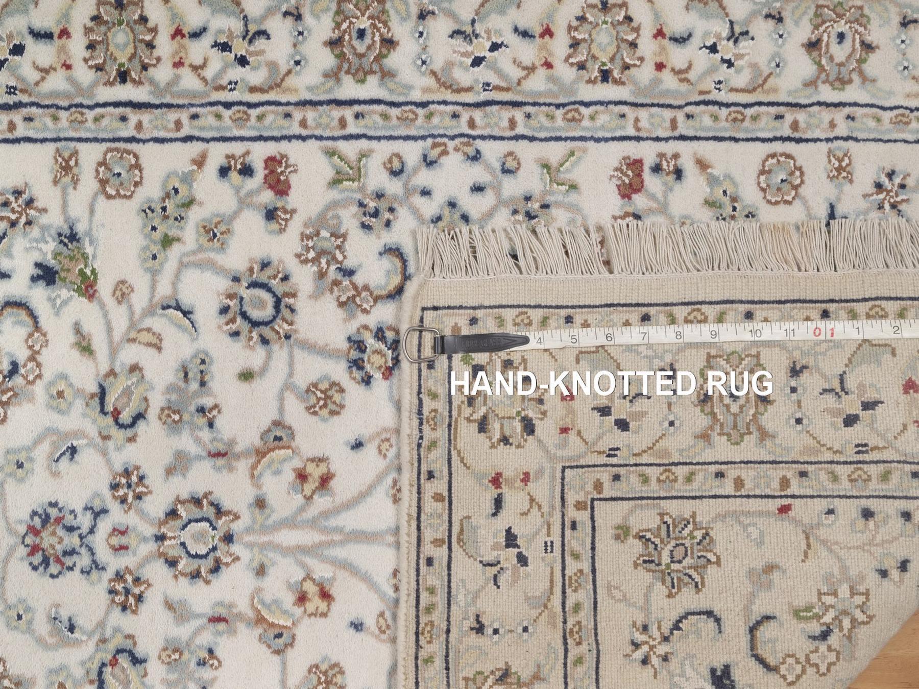 Nain hand-knotted wool/silk runner in Ivory, 2'9" x 14'5", SKU O092743 (view 8)