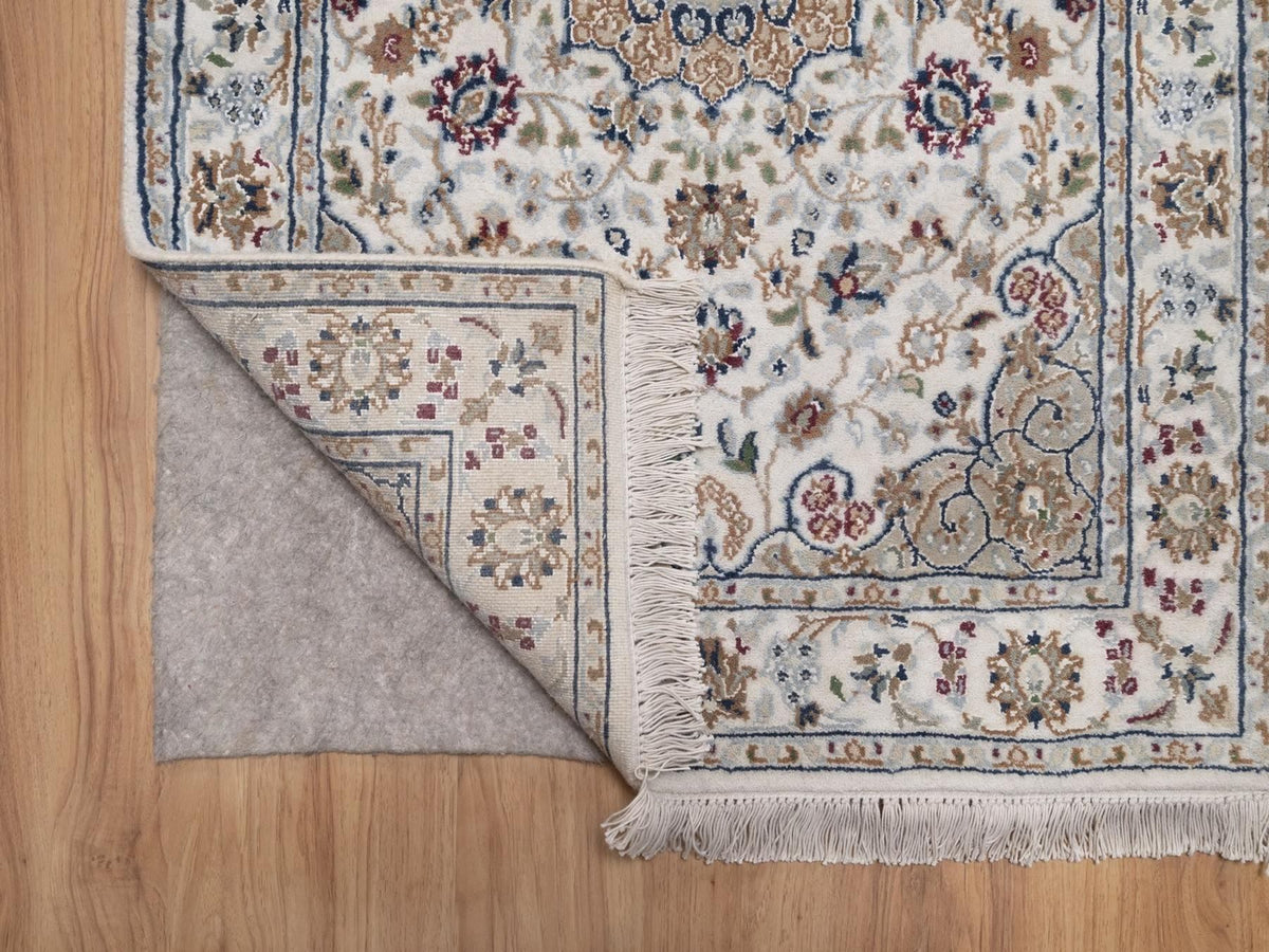 Nain hand-knotted wool/silk runner in Ivory, 2'7" x 15'11", SKU O092744 (view 3)