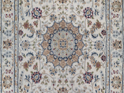Nain hand-knotted wool/silk runner in Ivory, 2'7" x 15'11", SKU O092744 (view 5)