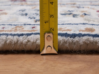 Nain hand-knotted wool/silk runner in Ivory, 2'7" x 15'11", SKU O092744 (view 7)