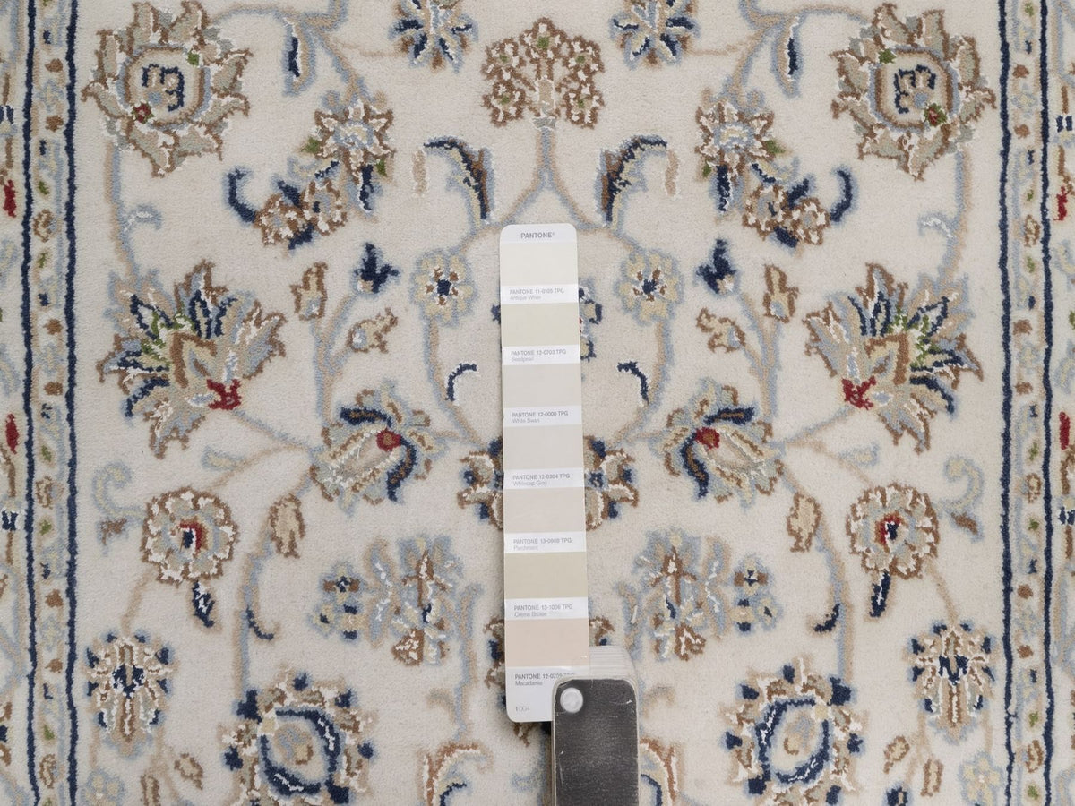 Nain hand-knotted wool/silk runner in Ivory, 2'8" x 12', SKU O092746 (view 4)