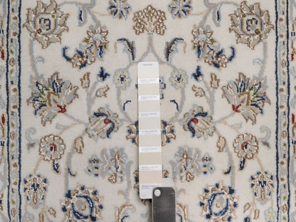 Nain hand-knotted wool/silk runner in Ivory, 2'8" x 12', SKU O092746 (view 4)